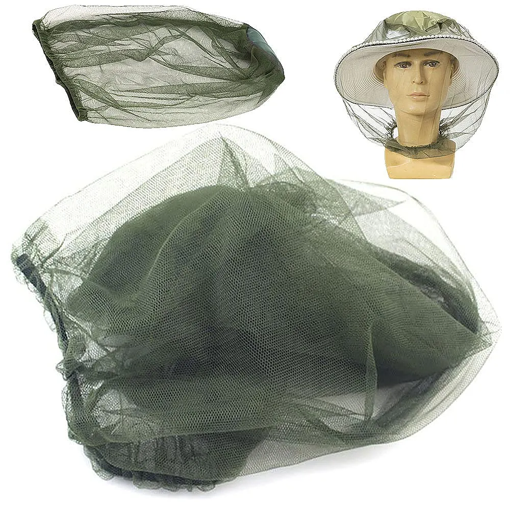 2PCS Midge Head Net Face Net Mesh Nylon Mosquito Head Net for Outdoor Hiking Camping Climbing Fishing and Walking