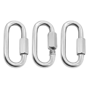 3 PCS 5mm 304 Stainless Steel Quick Connect Ring Runway Buckle