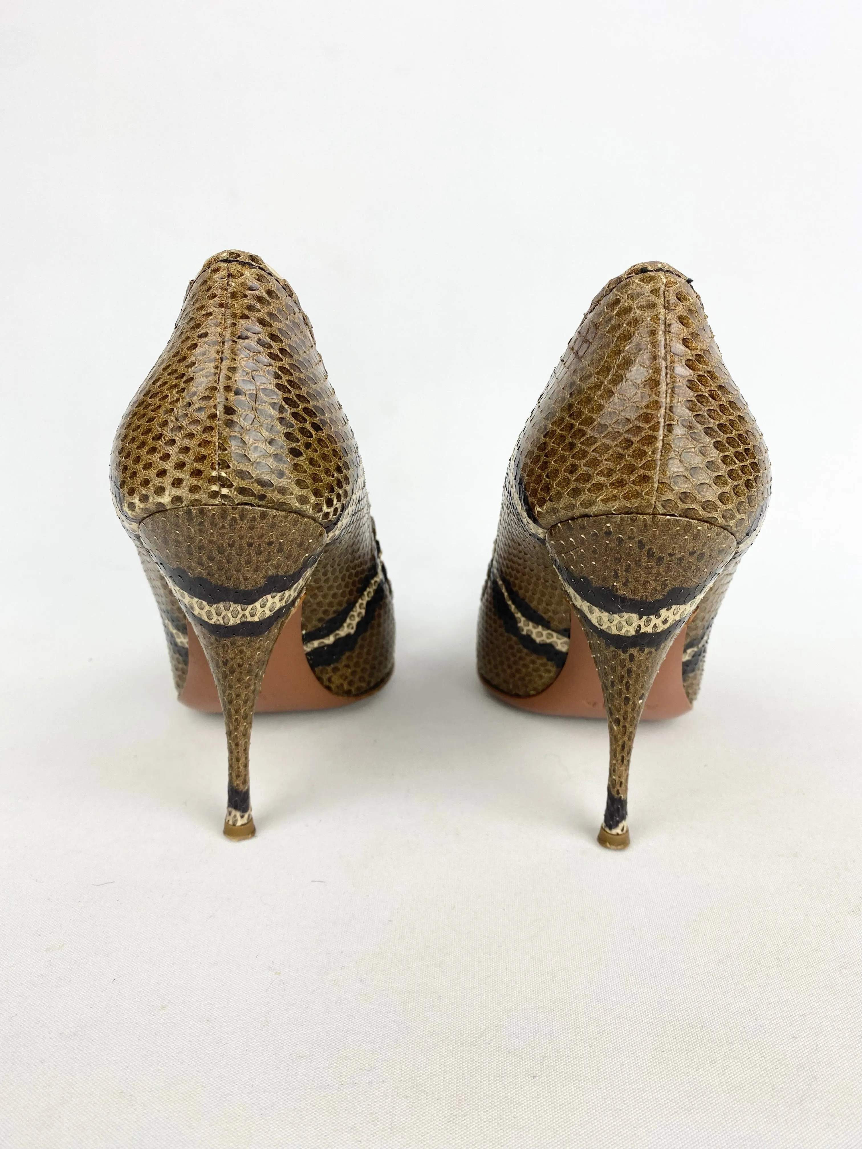 Alaïa Python Print Pumps - EU 38