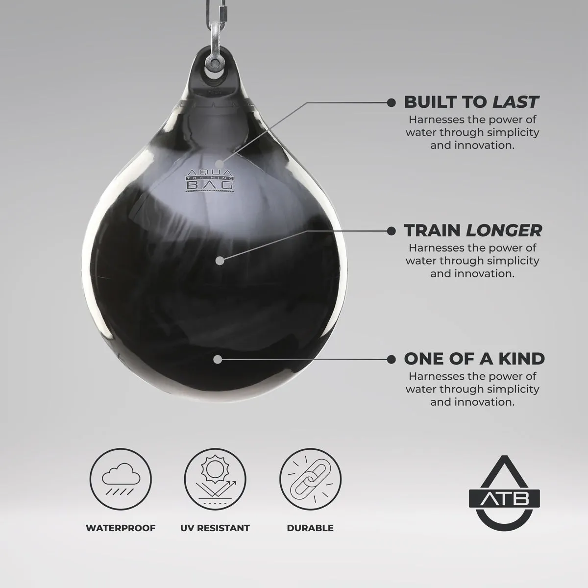Aqua 12" 35lb Headhunter Training Bag Black