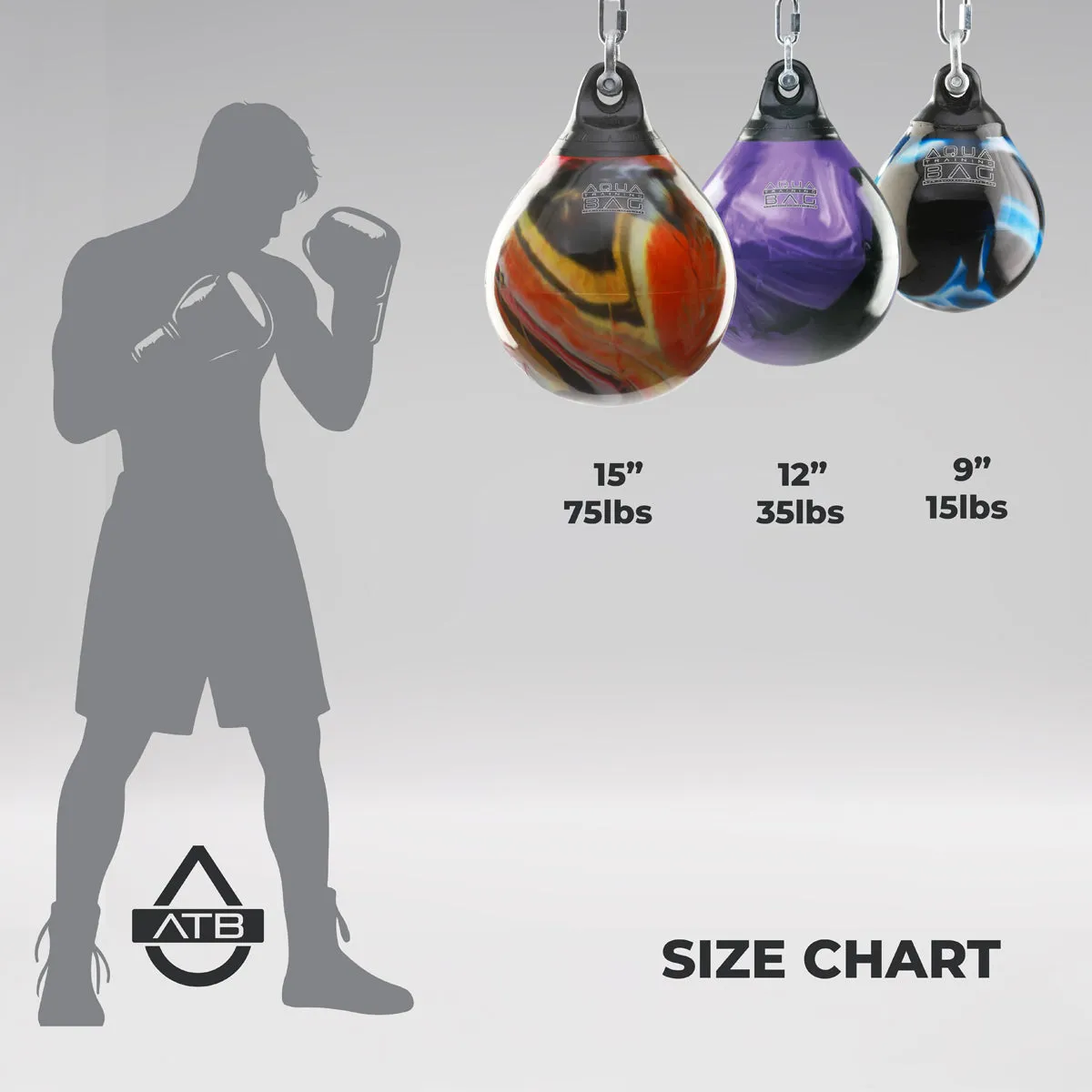 Aqua 12" 35lb Headhunter Training Bag Orange