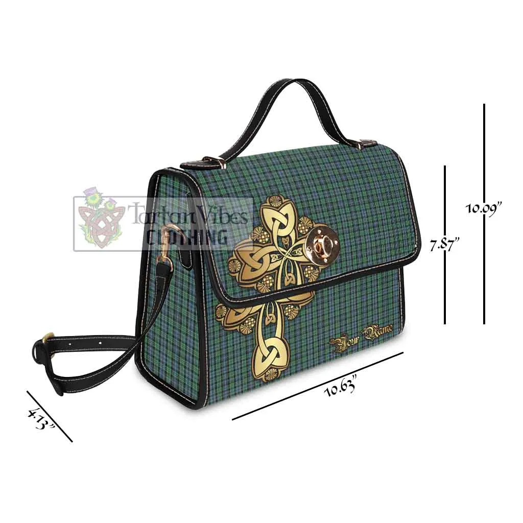 Arbuthnot Tartan Waterproof Canvas Bag Golden Thistle Celtic Cross Style