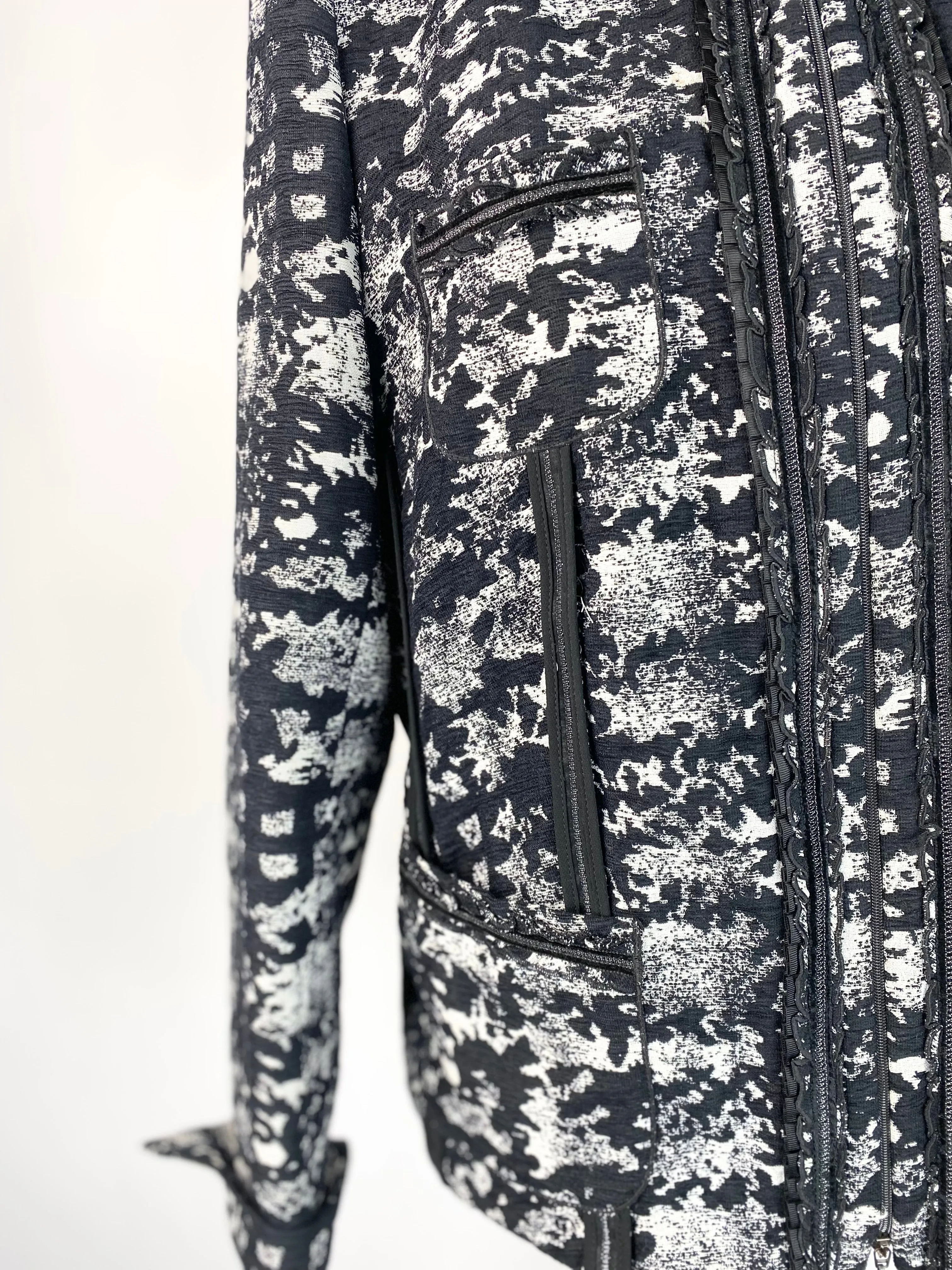 Basler Cream & Black Patterned Blazer - AU12-16