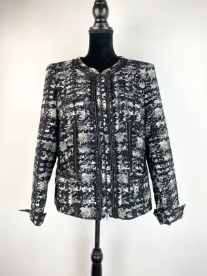 Basler Cream & Black Patterned Blazer - AU12-16