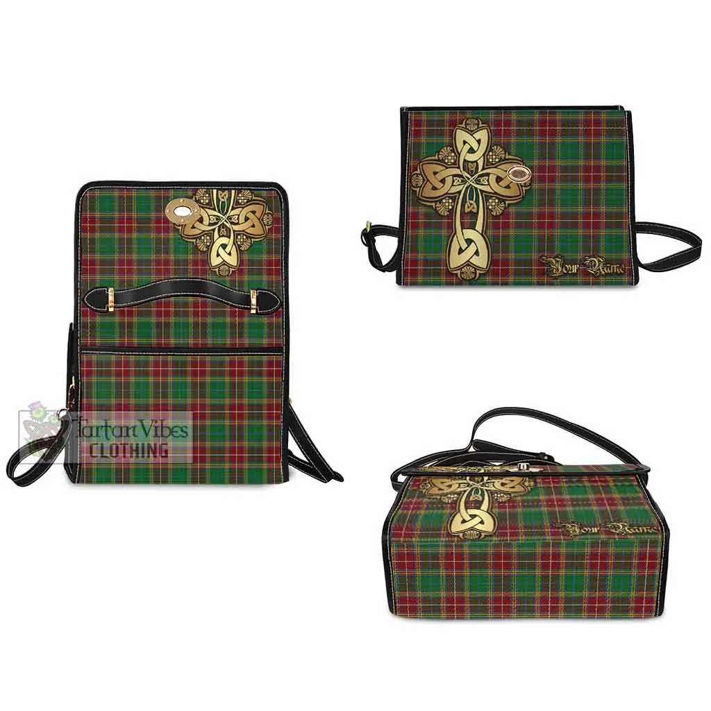 Baxter Tartan Waterproof Canvas Bag Golden Thistle Celtic Cross Style