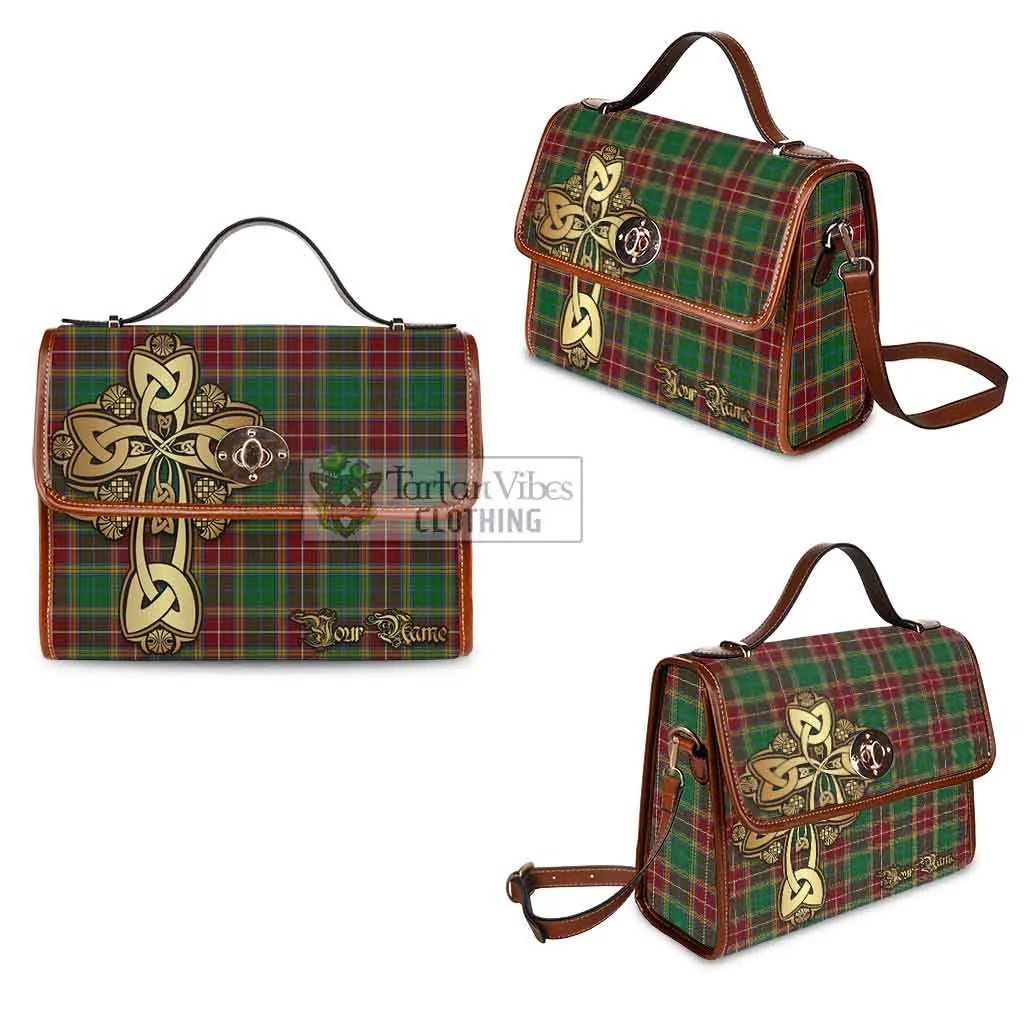 Baxter Tartan Waterproof Canvas Bag Golden Thistle Celtic Cross Style