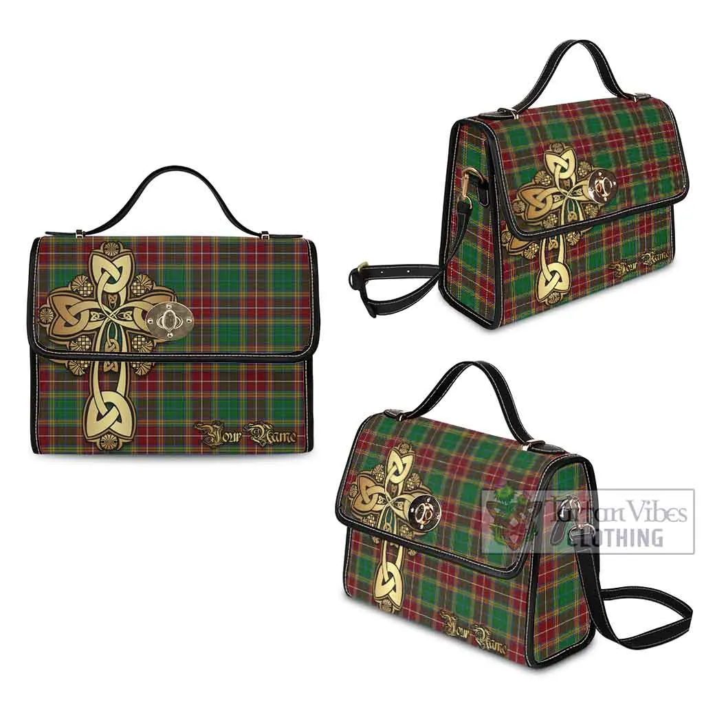 Baxter Tartan Waterproof Canvas Bag Golden Thistle Celtic Cross Style