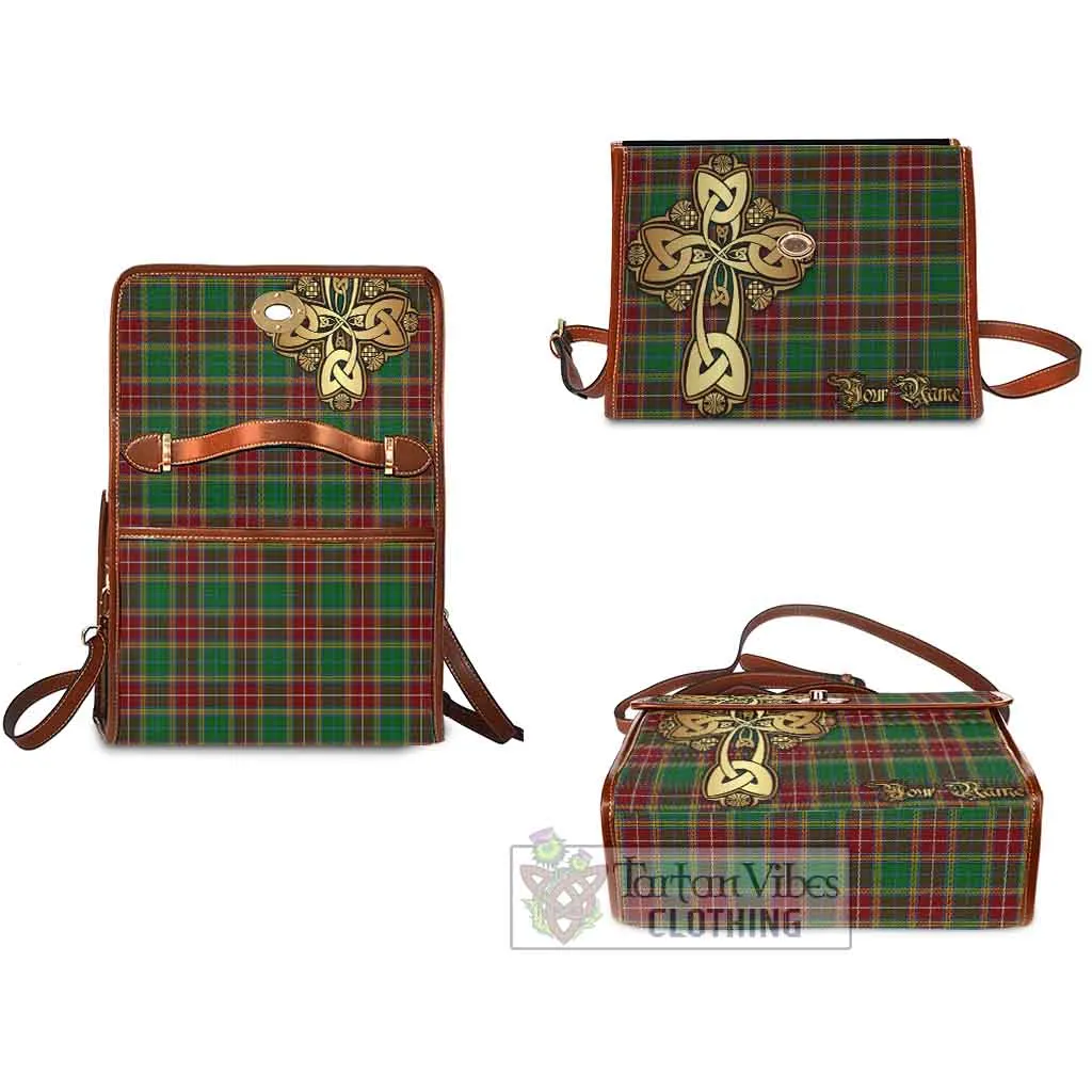 Baxter Tartan Waterproof Canvas Bag Golden Thistle Celtic Cross Style
