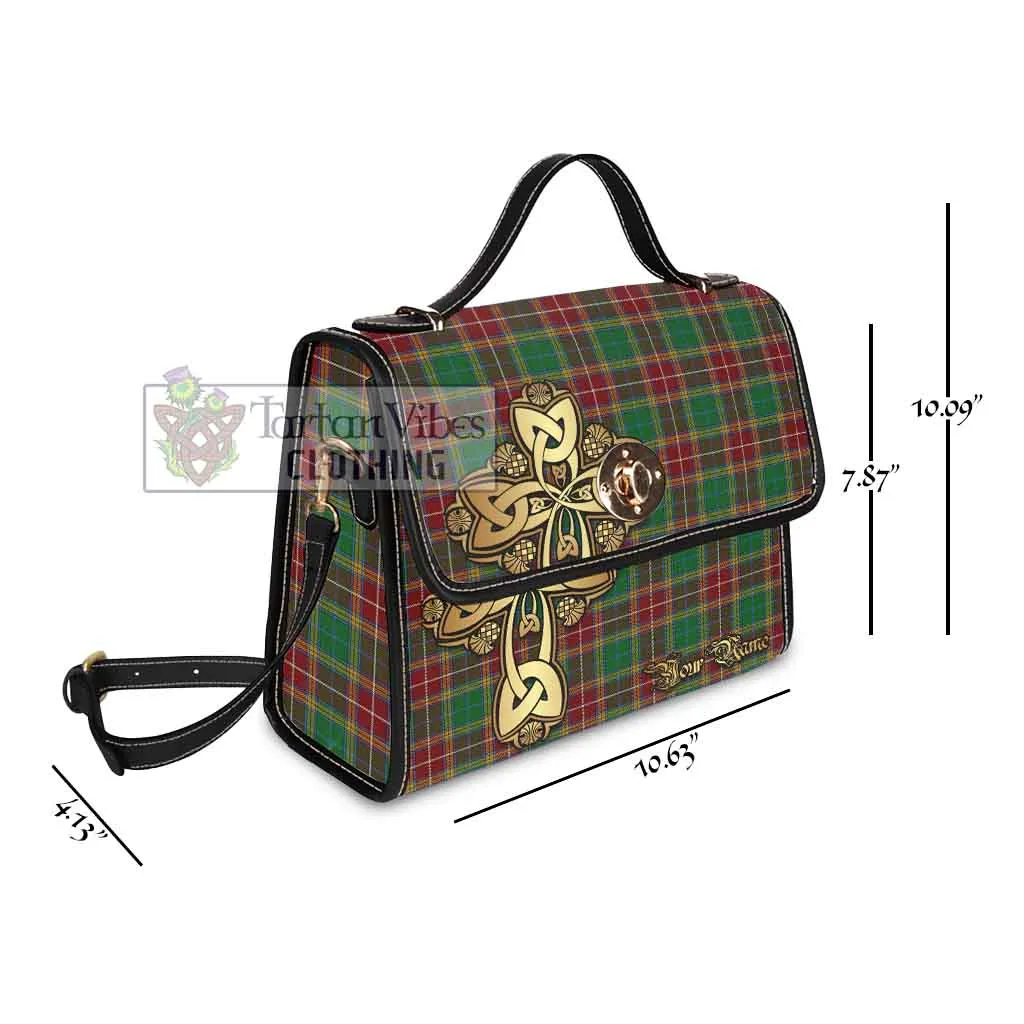 Baxter Tartan Waterproof Canvas Bag Golden Thistle Celtic Cross Style