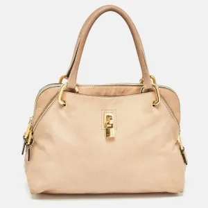 Beige Leather Paradise Rio Satchel