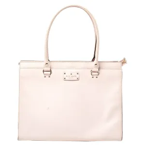Blush Pink Leather Satchel