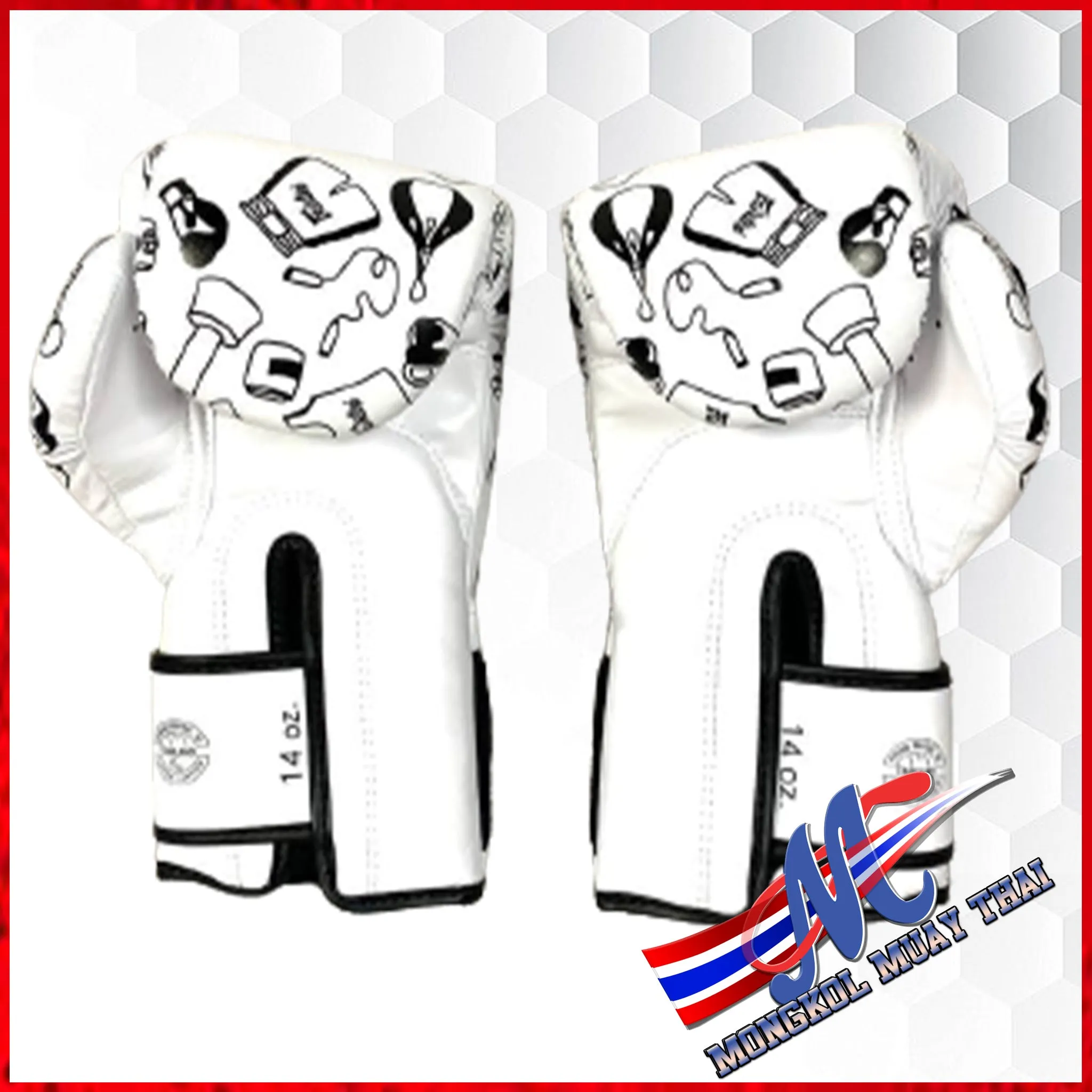 Boxing gloves Fairtex BGV14W Graffiti 14Oz