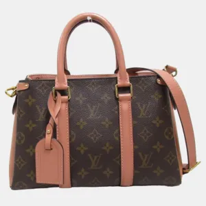 Brown Canvas and Leather BB Soufflot Satchel Bag