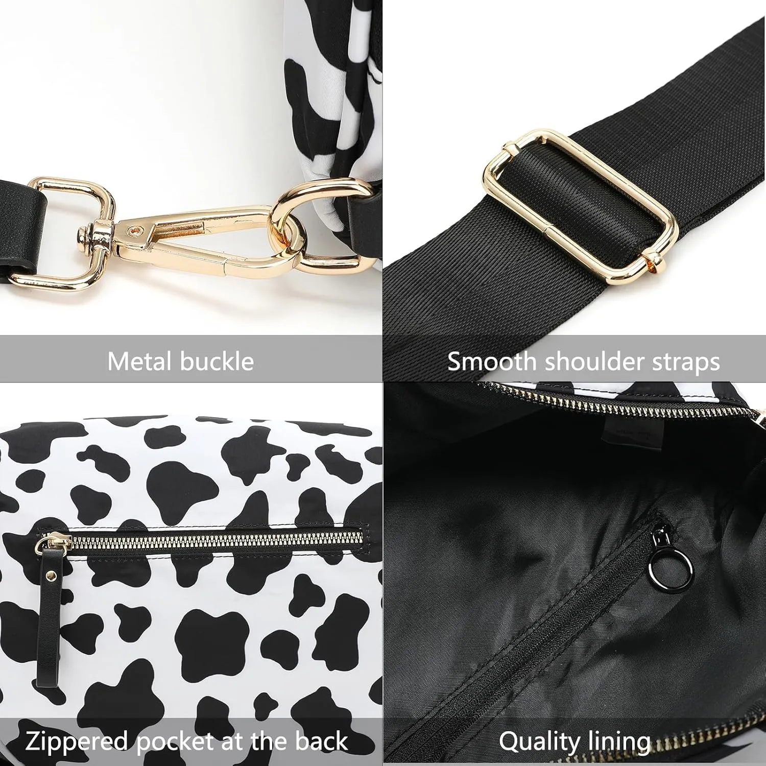 Checkered Bum Bag, Checkered Black and White Crossbody Bag for Women, Belt Bag Fanny Pack witn Adjustable Shoulder Strap (Rose Red Checkered)