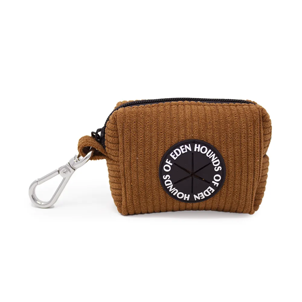 Choca Mocha - Brown Corduroy Poop Bag/Treat Holder