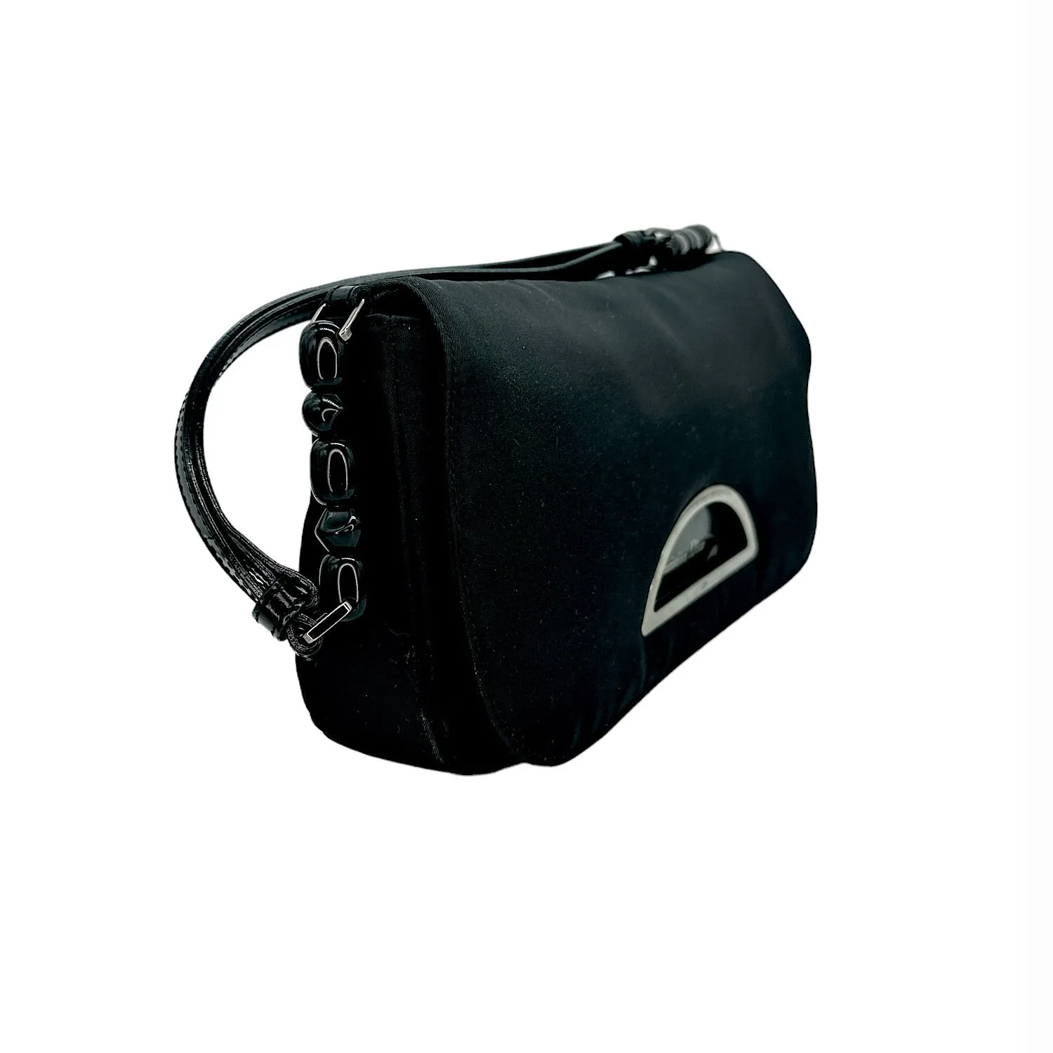 Christian Dior Nylon Malice Baguette Black Clutch