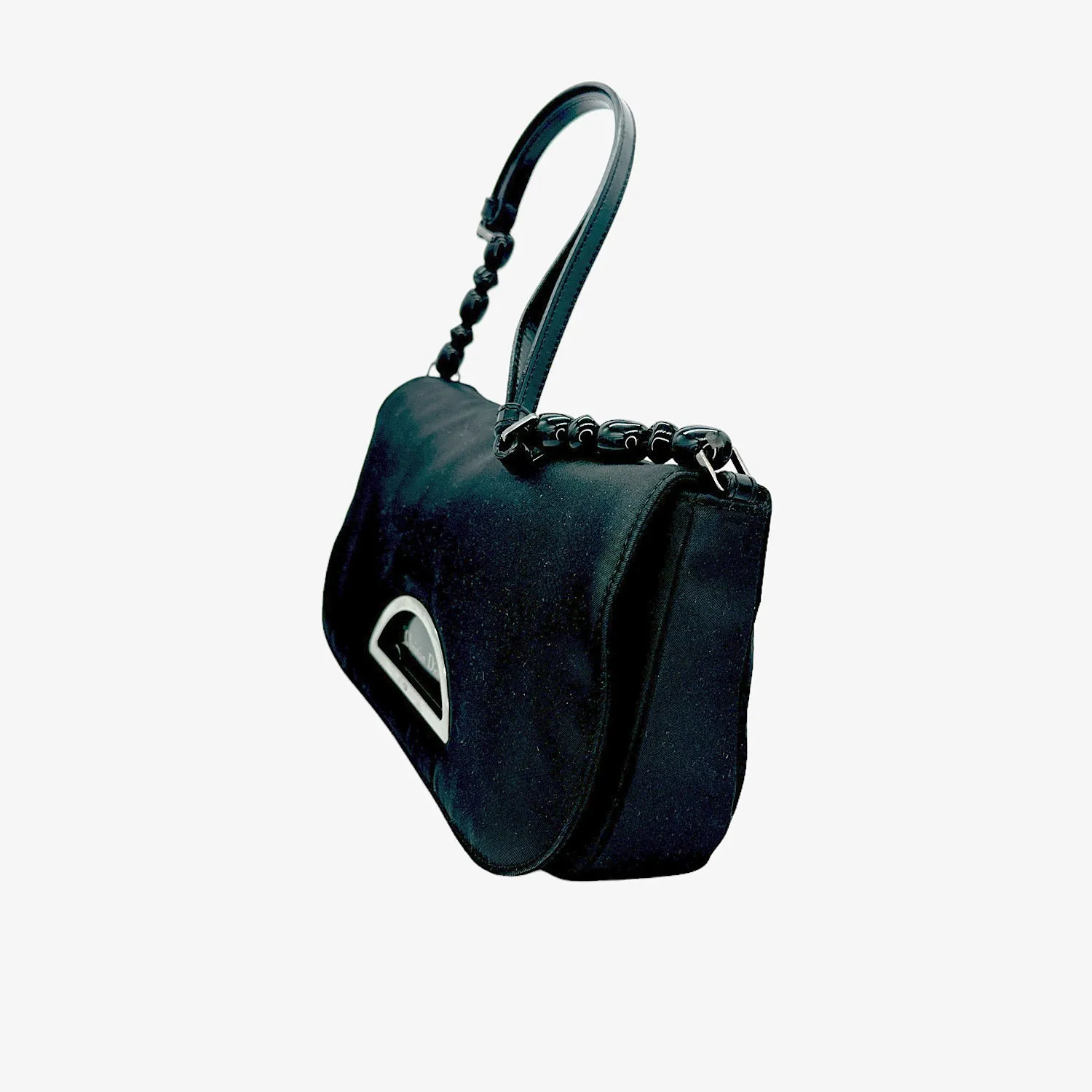 Christian Dior Nylon Malice Baguette Black Clutch