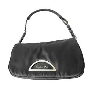 Christian Dior Nylon Malice Baguette Black Clutch