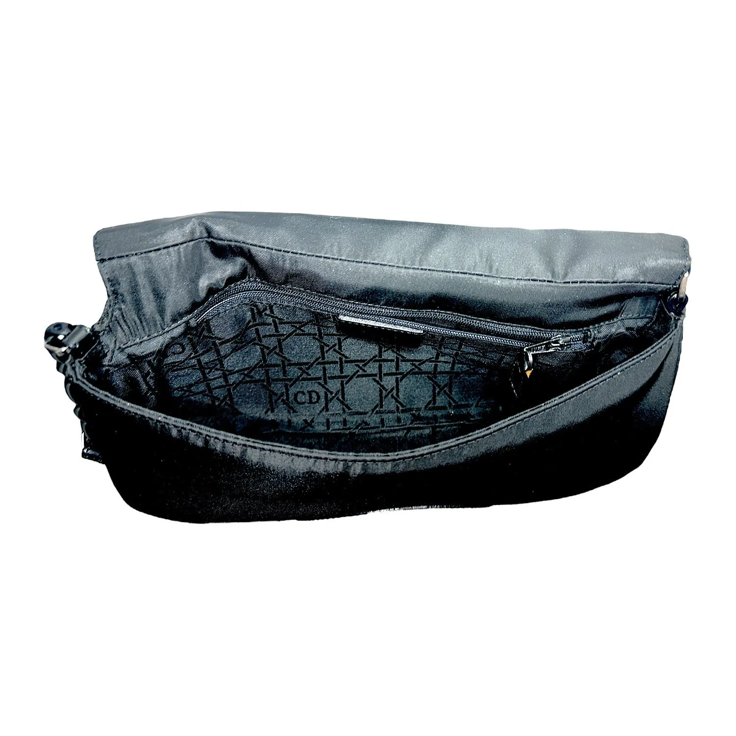 Christian Dior Nylon Malice Baguette Black Clutch