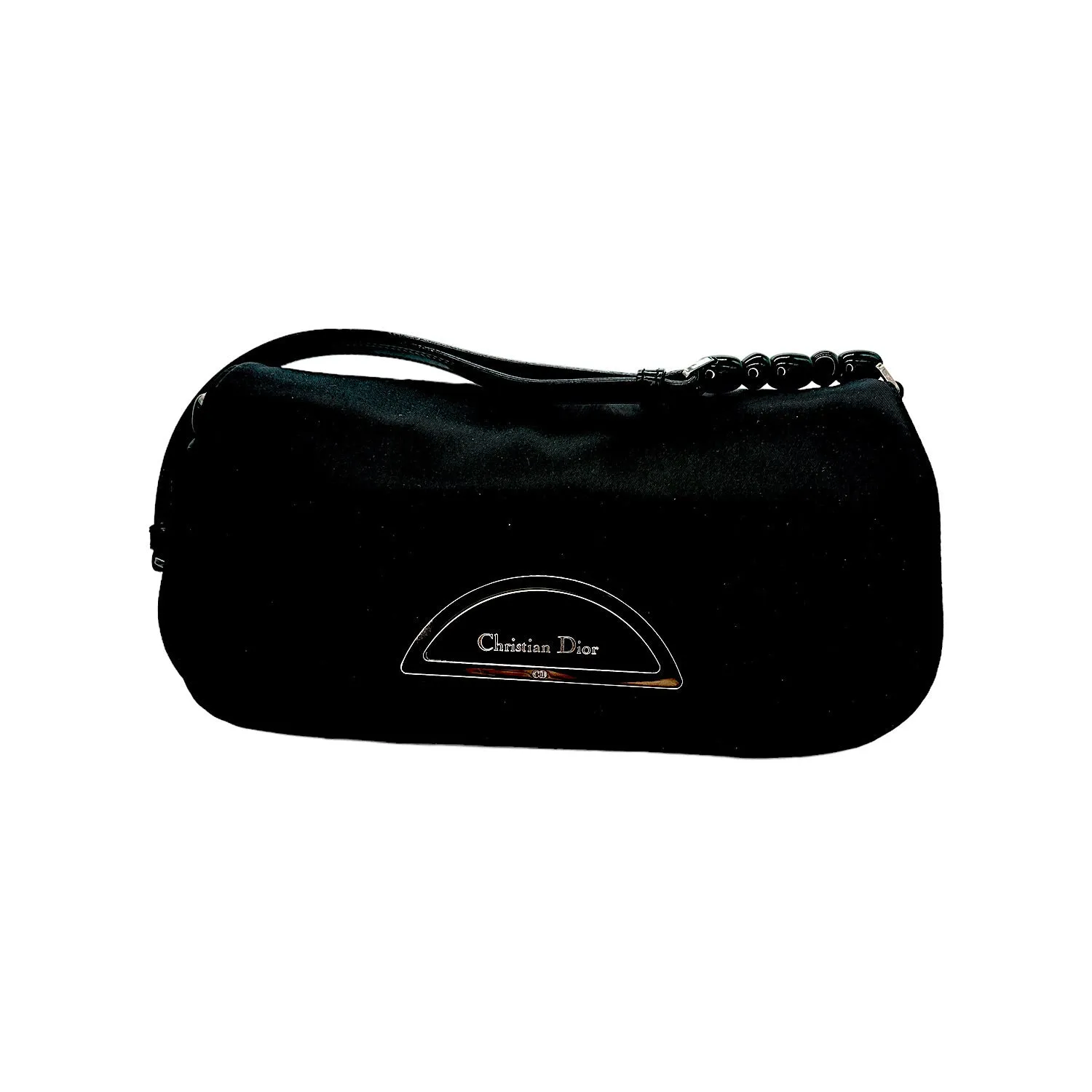 Christian Dior Nylon Malice Baguette Black Clutch