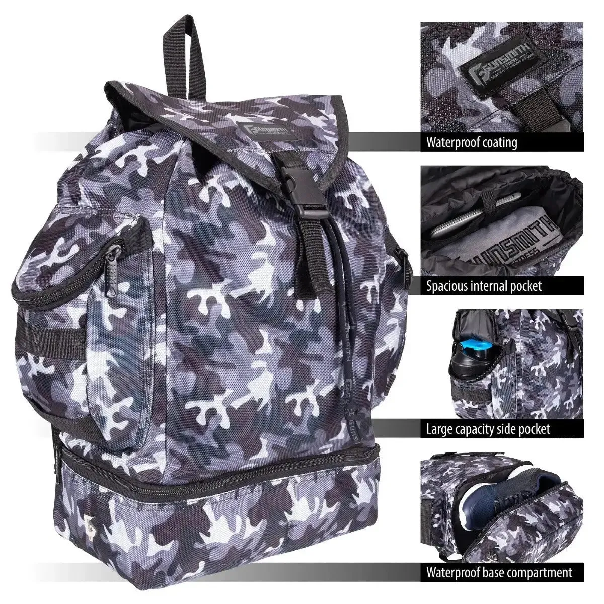 Clearance - Arctic White Camo Backpack