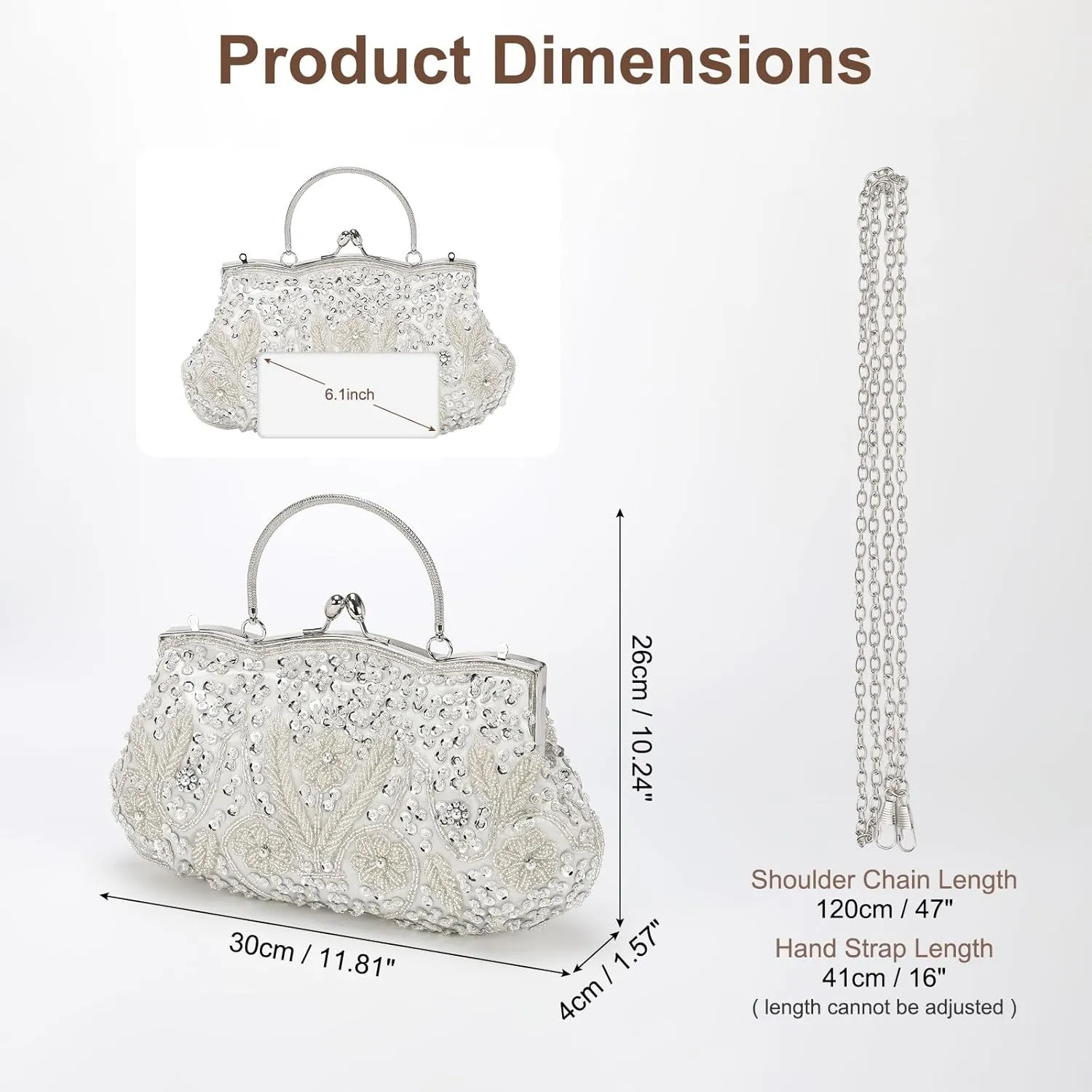 Clutch Purse Evening Clutch Bag Handbag Cross Body Bag Wallet for Women Formal Wedding Club Party