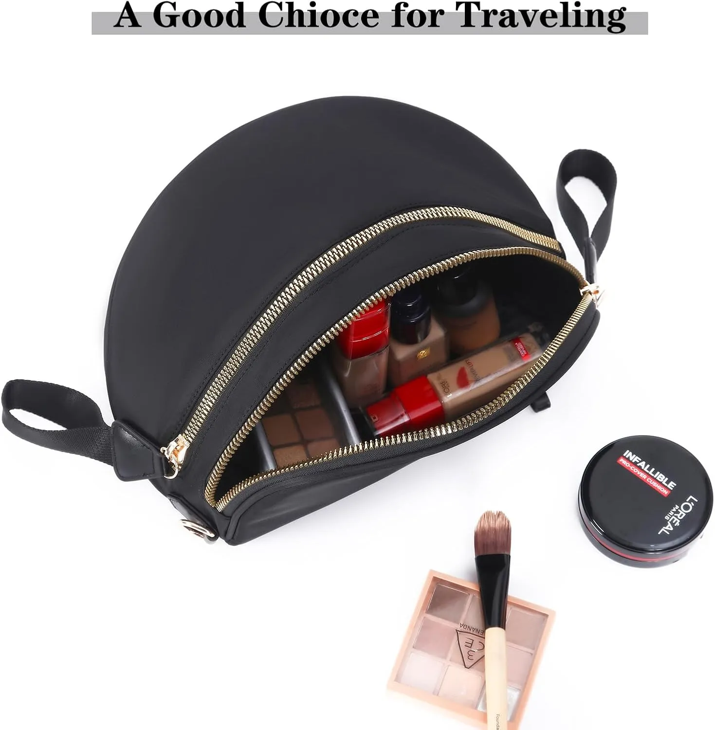 Crossbody Bags Bum Bag for Women Large Sling Bag Purse with Adjustable StrapBlack