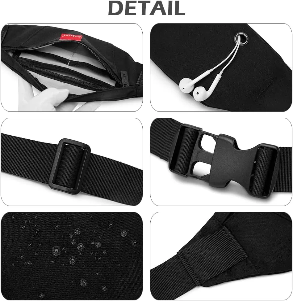 Crossbody Fanny Pack for Men Women, Large Crossbody Waist Bag Pack, Gifts for Enjoy Sports Festival Workout Traveling Running Casual Hands-Free Wallets Waist Pack Phone Bag Carrying All Phones, Black