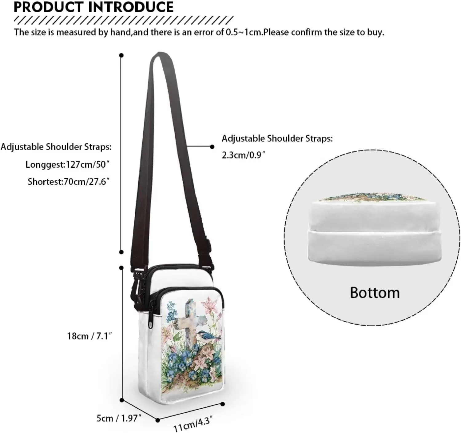 Crossbody Purse Bag for Women Fashion Phone Purses with Crossbody Strap for Hiking Traveling