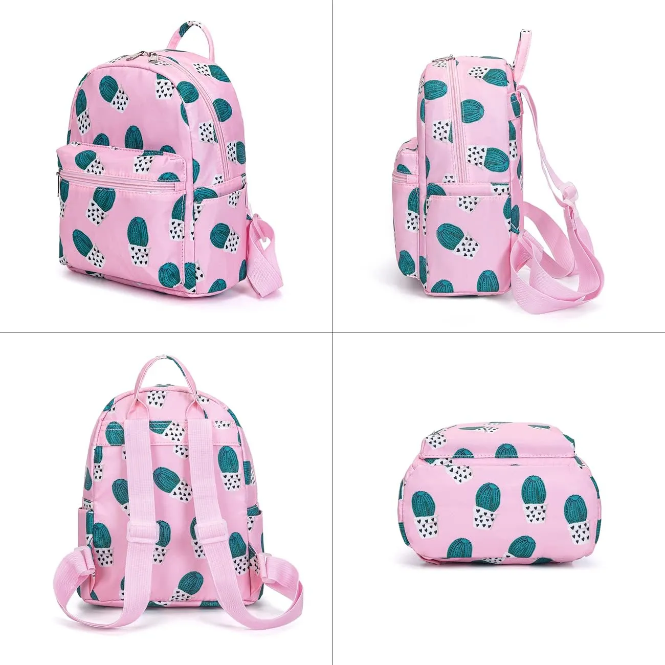 Cute mini pack bag backpack for grils children and adult (Pink cactus)