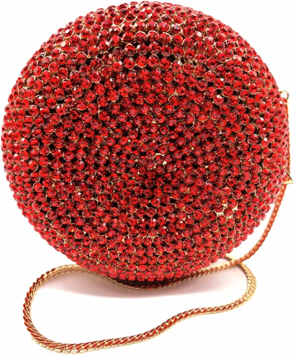 DJBM Sparkly Apple Rhinestone Evening Clutch Women Luxury Fruit Crystal Handbags Diamond Purses for Party Wedding Prom
