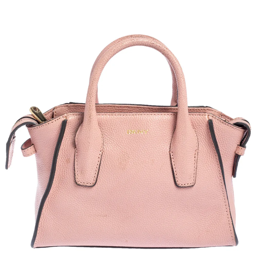 DKNY Pink Leather Chelsea Satchel