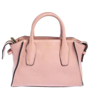 DKNY Pink Leather Chelsea Satchel