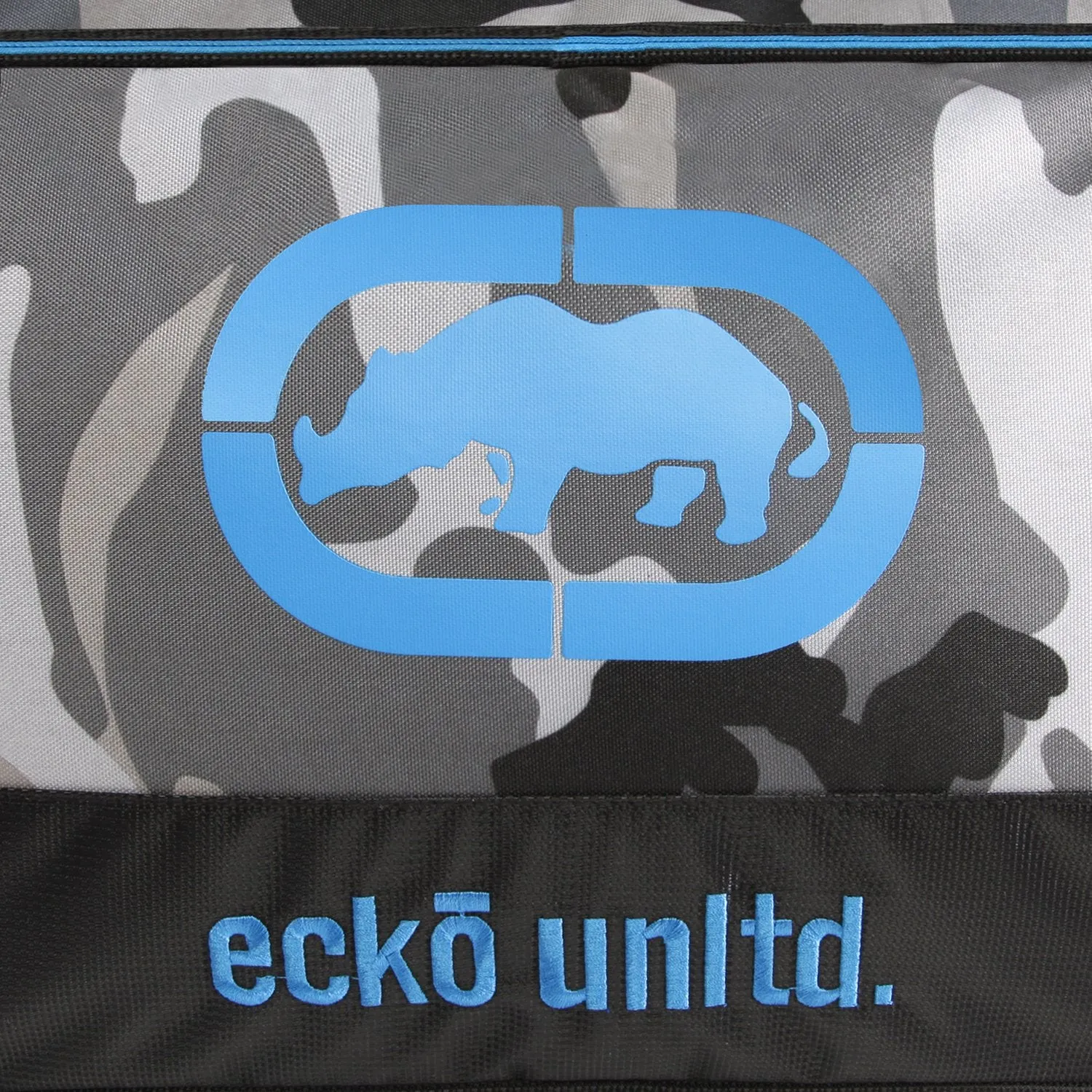 Ecko Unltd. Men's United 32" Large Rolling Duffel Bag, Camo/Red/Blue One Size