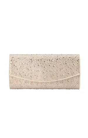 EMMA CRYSTAL CLUTCH IN CHAMPAGNE
