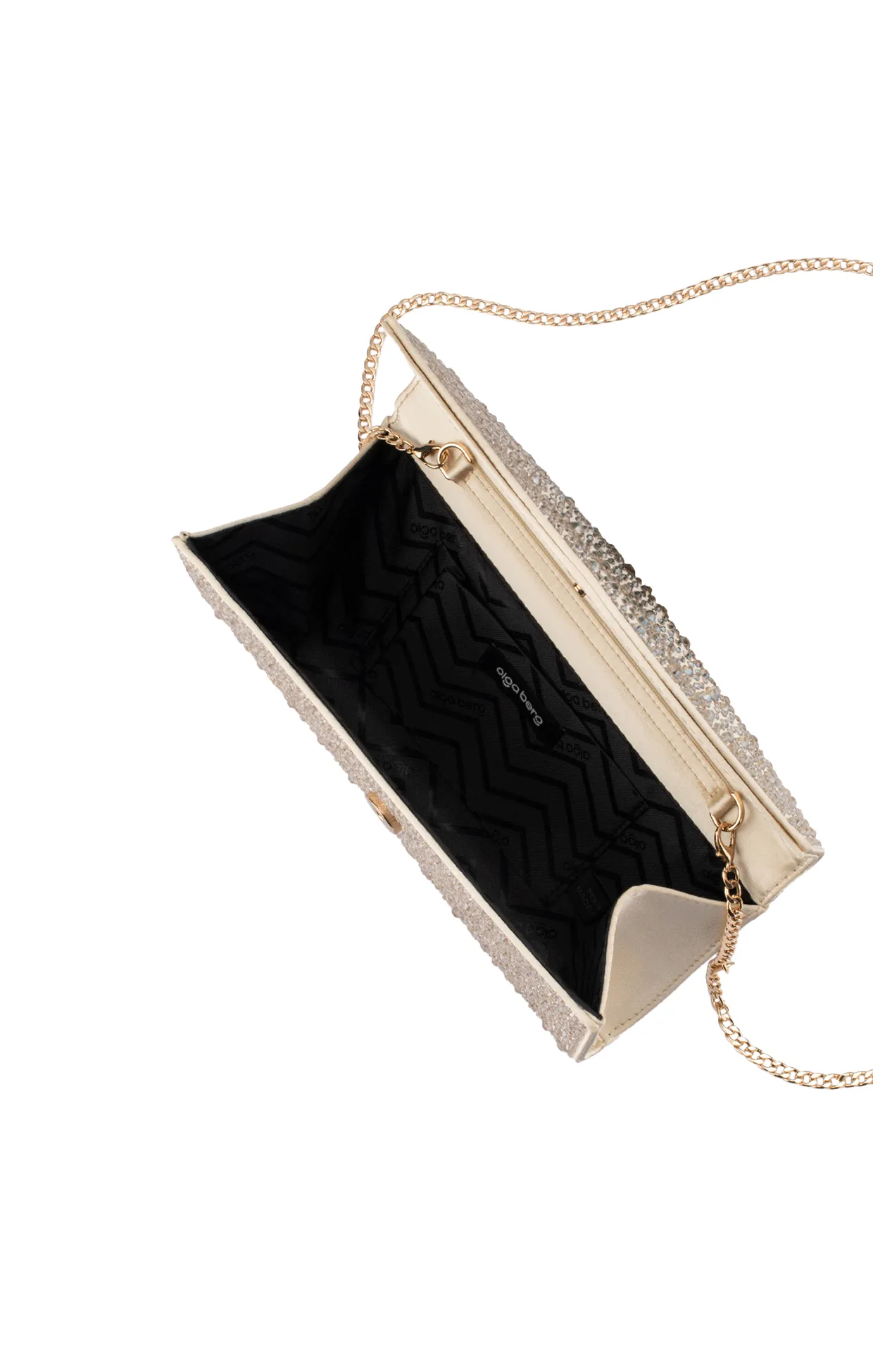 EMMA CRYSTAL CLUTCH IN CHAMPAGNE