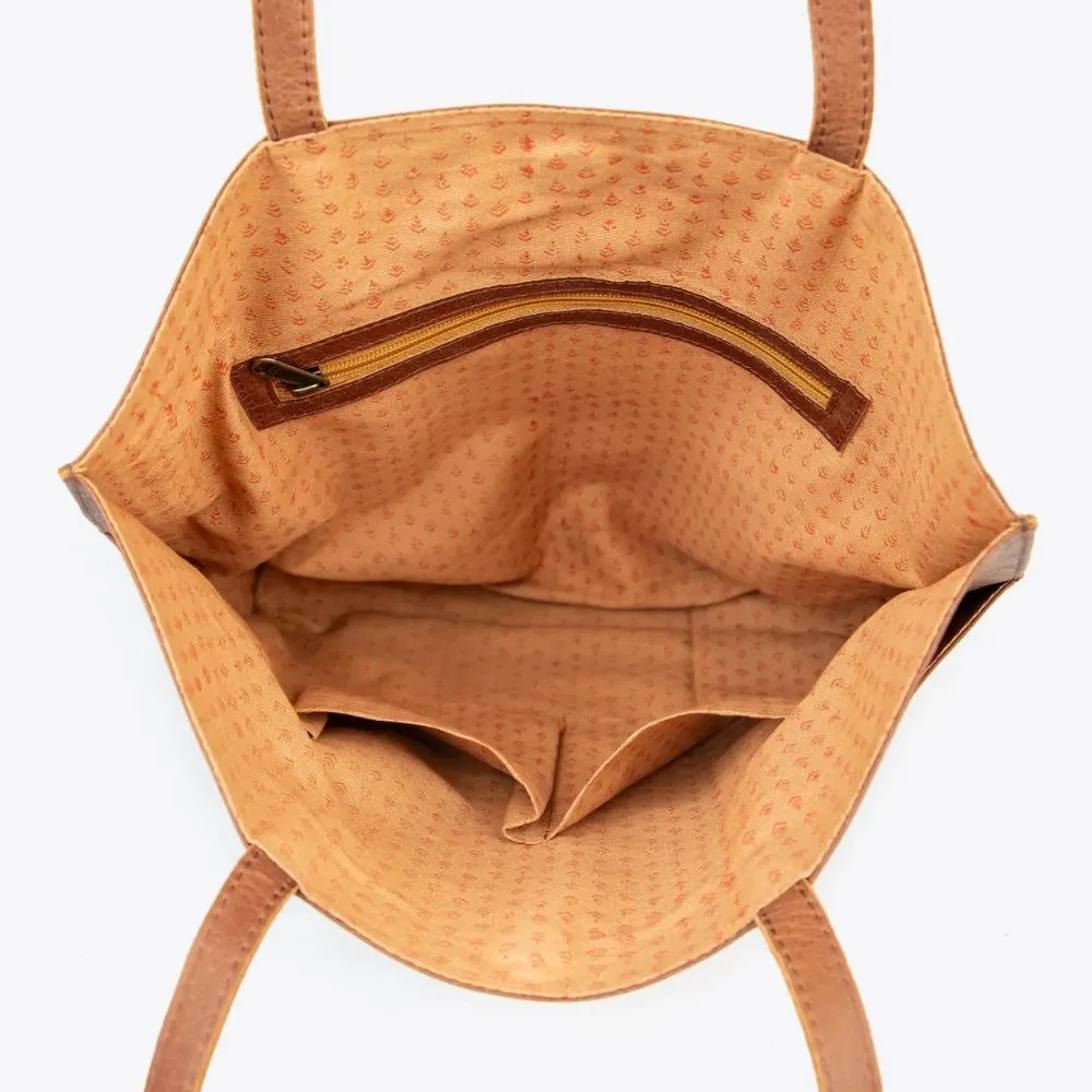 Everyday Tote in Brown Leather
