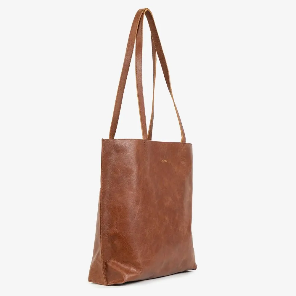 Everyday Tote in Brown Leather