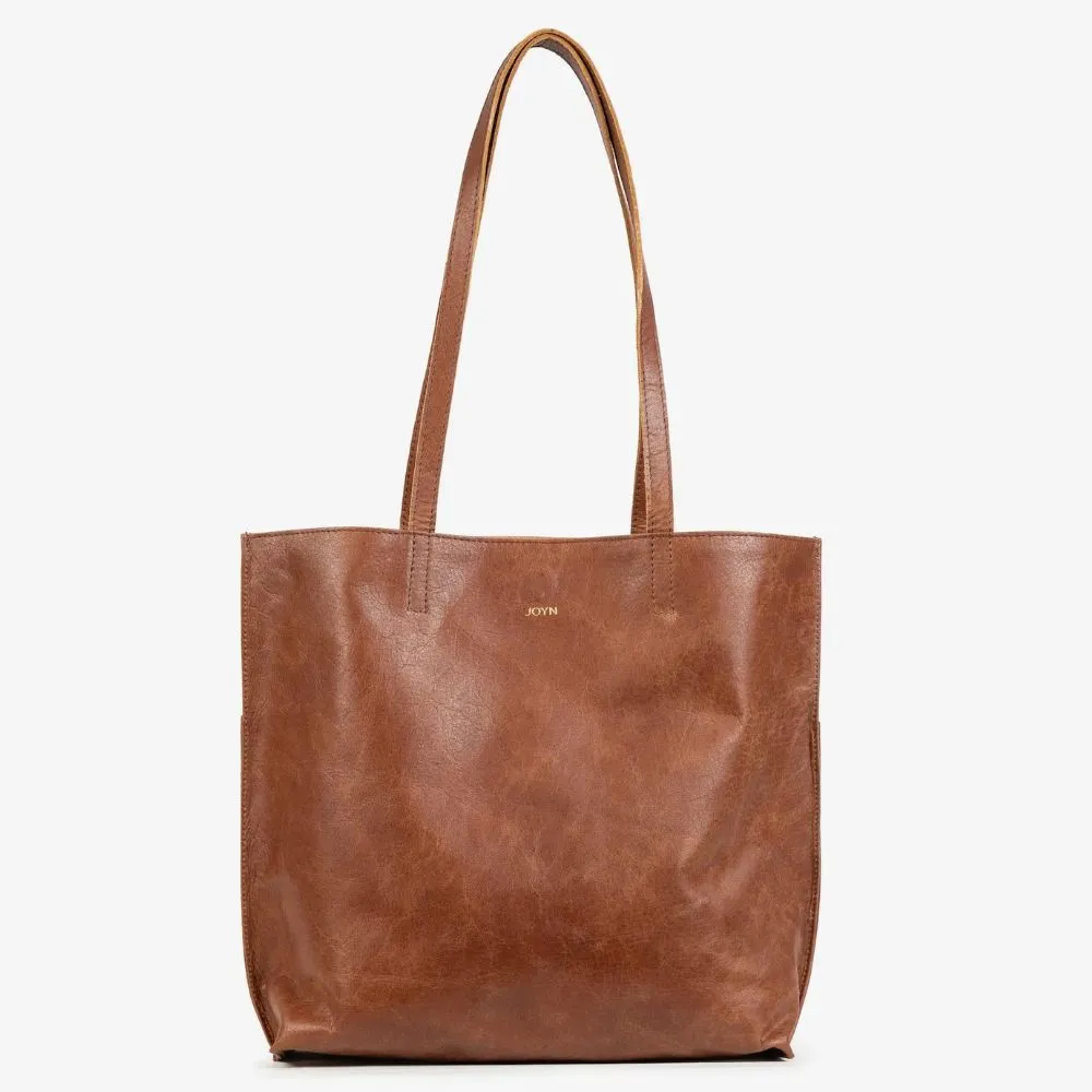 Everyday Tote in Brown Leather