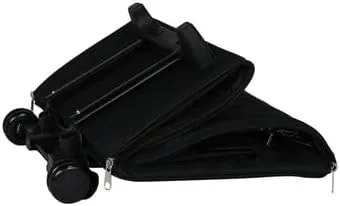 Everything Mary Collapsible Rolling Sewing Machine Tote - Premium Polyester Construction - Universal Fit - Portable with Dual Wheels and Telescoping Handle - Black