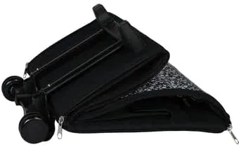 Everything Mary Collapsible Rolling Sewing Machine Tote - Premium Polyester Construction - Universal Fit - Portable with Dual Wheels and Telescoping Handle - Blue Floral