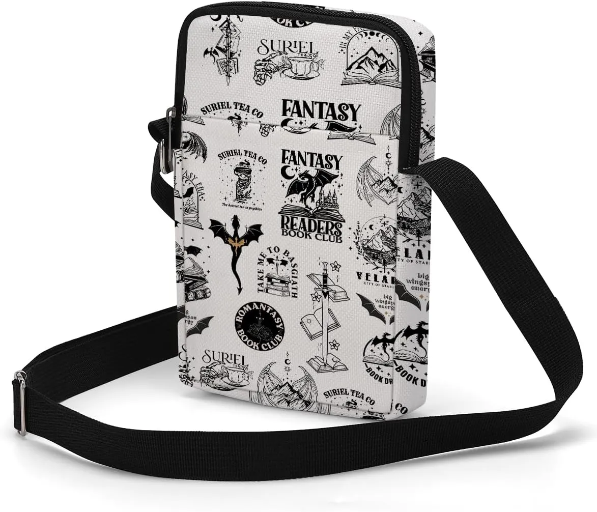 Fantasy Novel Cross Body Bag Magic Mouse Wizard Stuff Phone Bag Book Lovers Gifts Preppy Anime Shoulder Bag