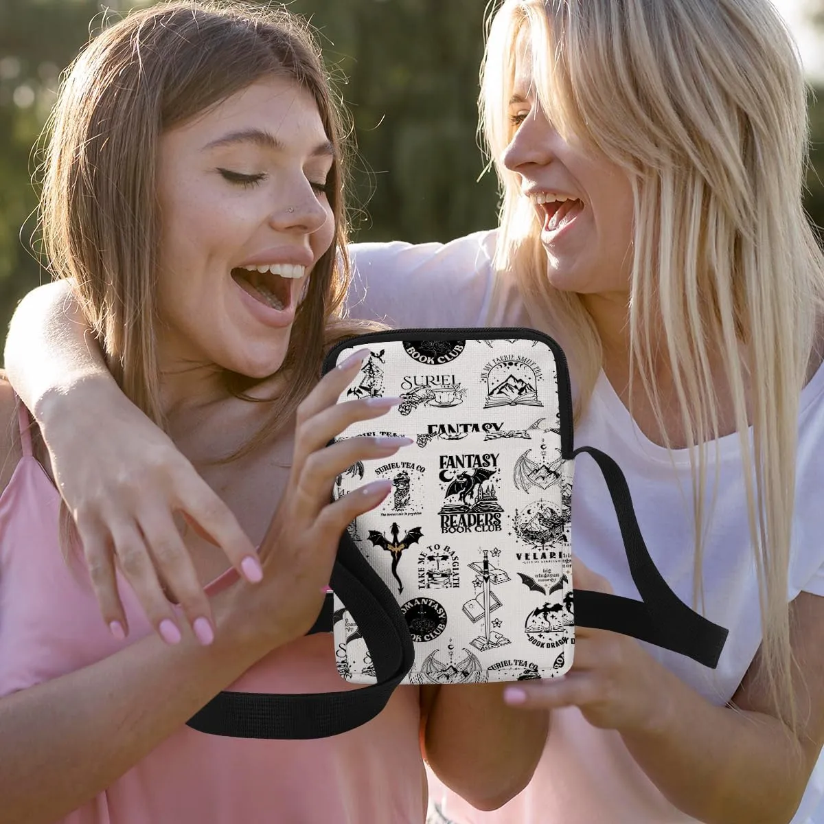 Fantasy Novel Cross Body Bag Magic Mouse Wizard Stuff Phone Bag Book Lovers Gifts Preppy Anime Shoulder Bag