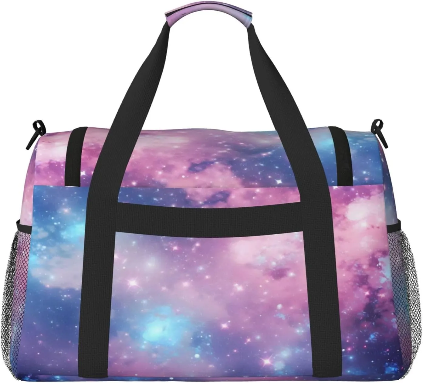 Galaxy Nebula Universe Travel Duffel Bag with Strap Multi Pockets Sports Bag Handbag Large Shoulder Bag for Gym Weekend Fitness Camping
