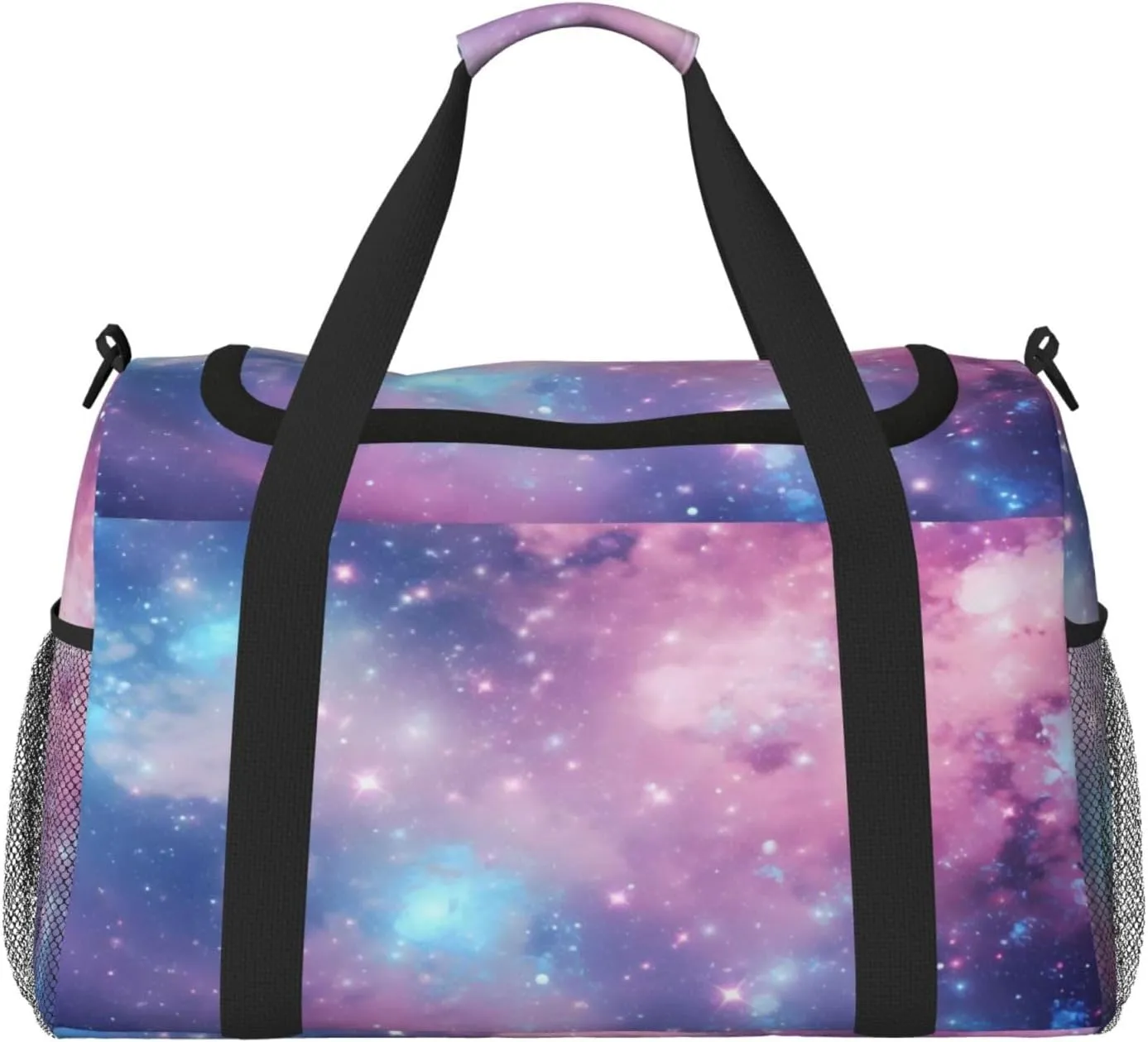 Galaxy Nebula Universe Travel Duffel Bag with Strap Multi Pockets Sports Bag Handbag Large Shoulder Bag for Gym Weekend Fitness Camping