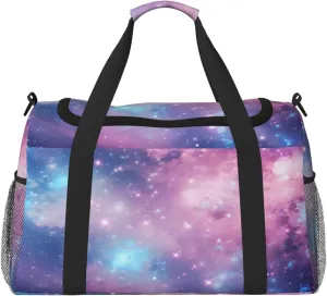 Galaxy Nebula Universe Travel Duffel Bag with Strap Multi Pockets Sports Bag Handbag Large Shoulder Bag for Gym Weekend Fitness Camping