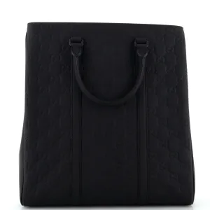 GUCCI Convertible Tote GG Rubber Effect Leather Tall