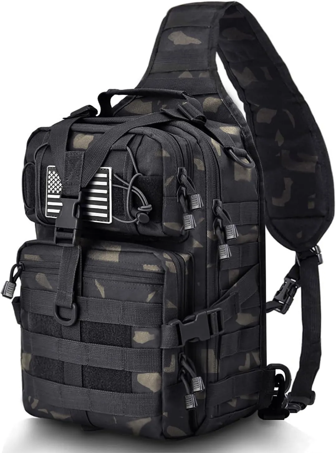 HAOMUK Tactical Sling Bag Pack Military Rover Shoulder Sling Backpack EDC Molle Assault Range Bag