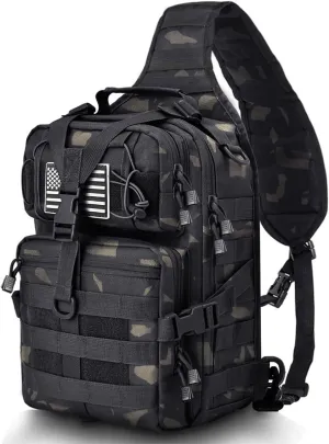 HAOMUK Tactical Sling Bag Pack Military Rover Shoulder Sling Backpack EDC Molle Assault Range Bag
