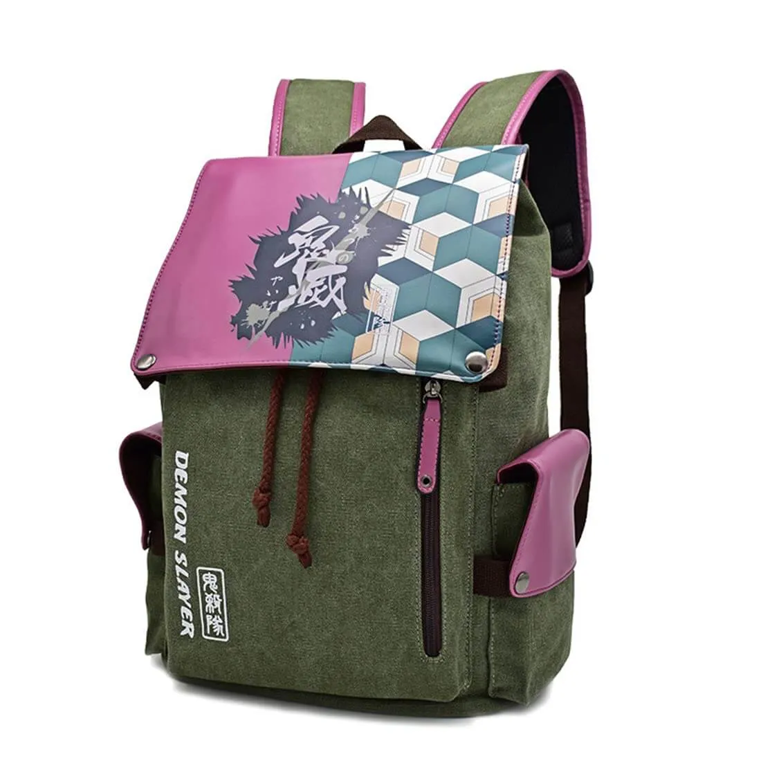 High Quality Tanjiro Canvas Backpack Nezuko Zenitsu Giyu Schoolbag Laptops Back Pack Large Capacity Travel Bag